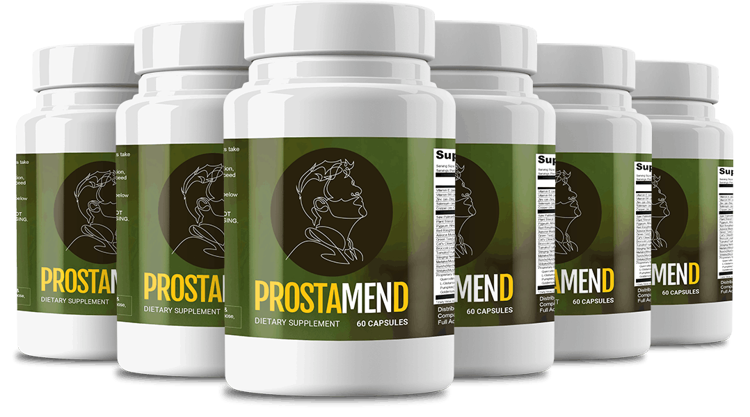 Six bottles of ProstaFense prostate health supplement for men's wellness and support